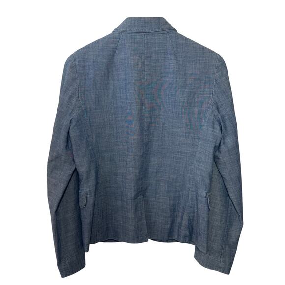 J. Crew School Boy Blazer Women Size 6 Blue 100% Cotton Pocket Old Money #41689 - Picture 2 of 8